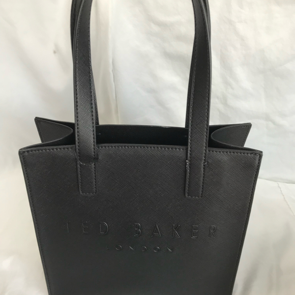 Ted Baker London Women’s Black Tote Bag “The Icon” Embossed Logo NWT - Picture 1 of 6